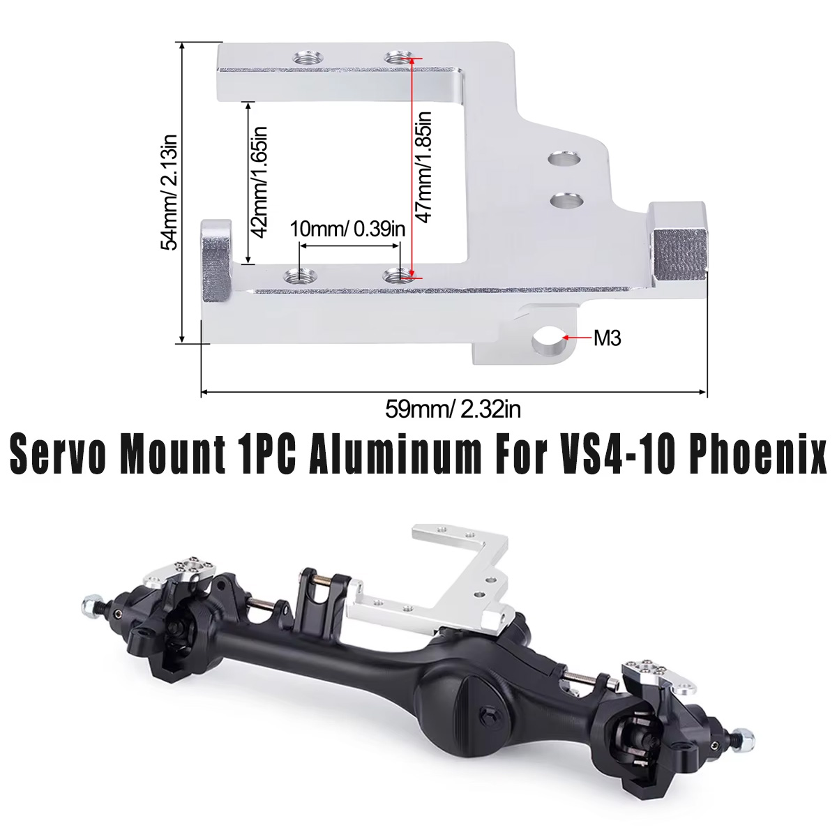 Metal Photo Panel - 1PC Aluminum Servo Mount Bracket for