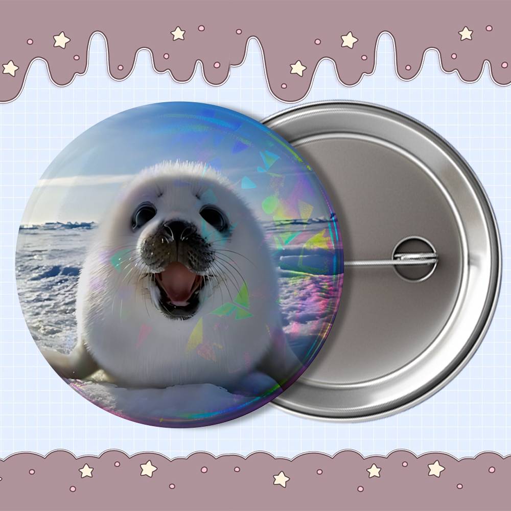 cute zoo Seal sea lion penguin - Button Badge Blank 评论和价格