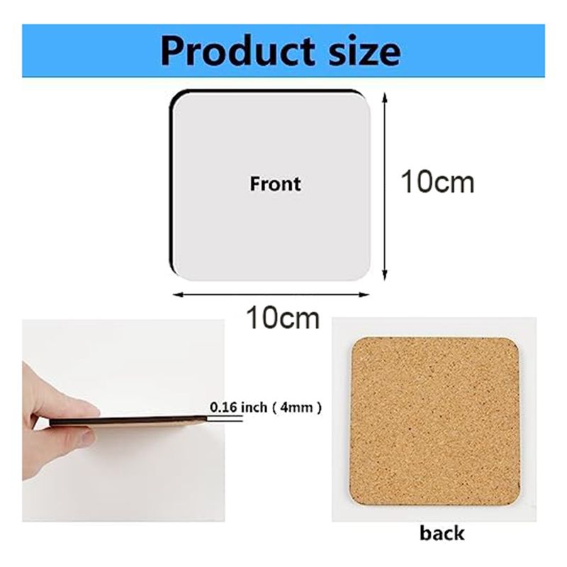 BHBL 12 Pcs Sublimation Square - Coaster Sublimation Blank 评论和价格
