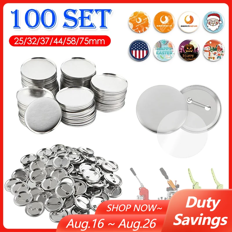 100Set Blank Badge Pin Button  - Button Badge Blank 评论和价格